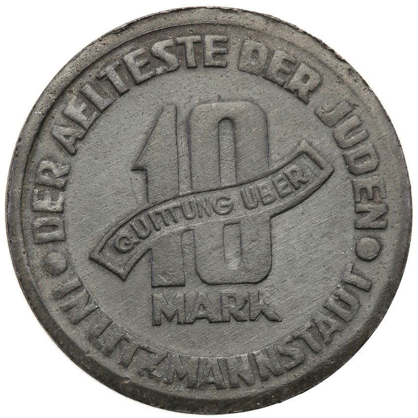 Getto Łódź. 10 Marek 1943, Magnez - BEZ KROPEK w ÜBER - RZADKOŚĆ